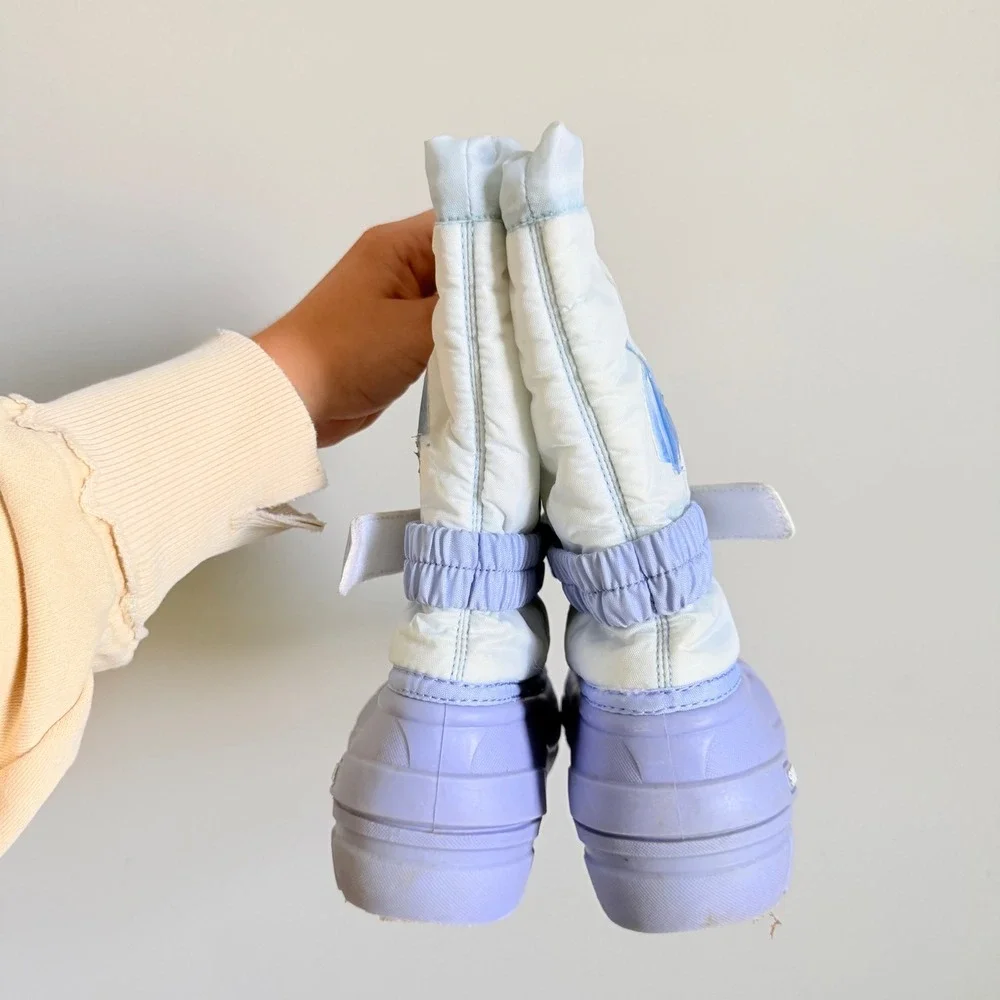 Sorel Disney Frozen Elsa Snow Boots Kids Purple Blue Waterproof‎ Winter Girls 5